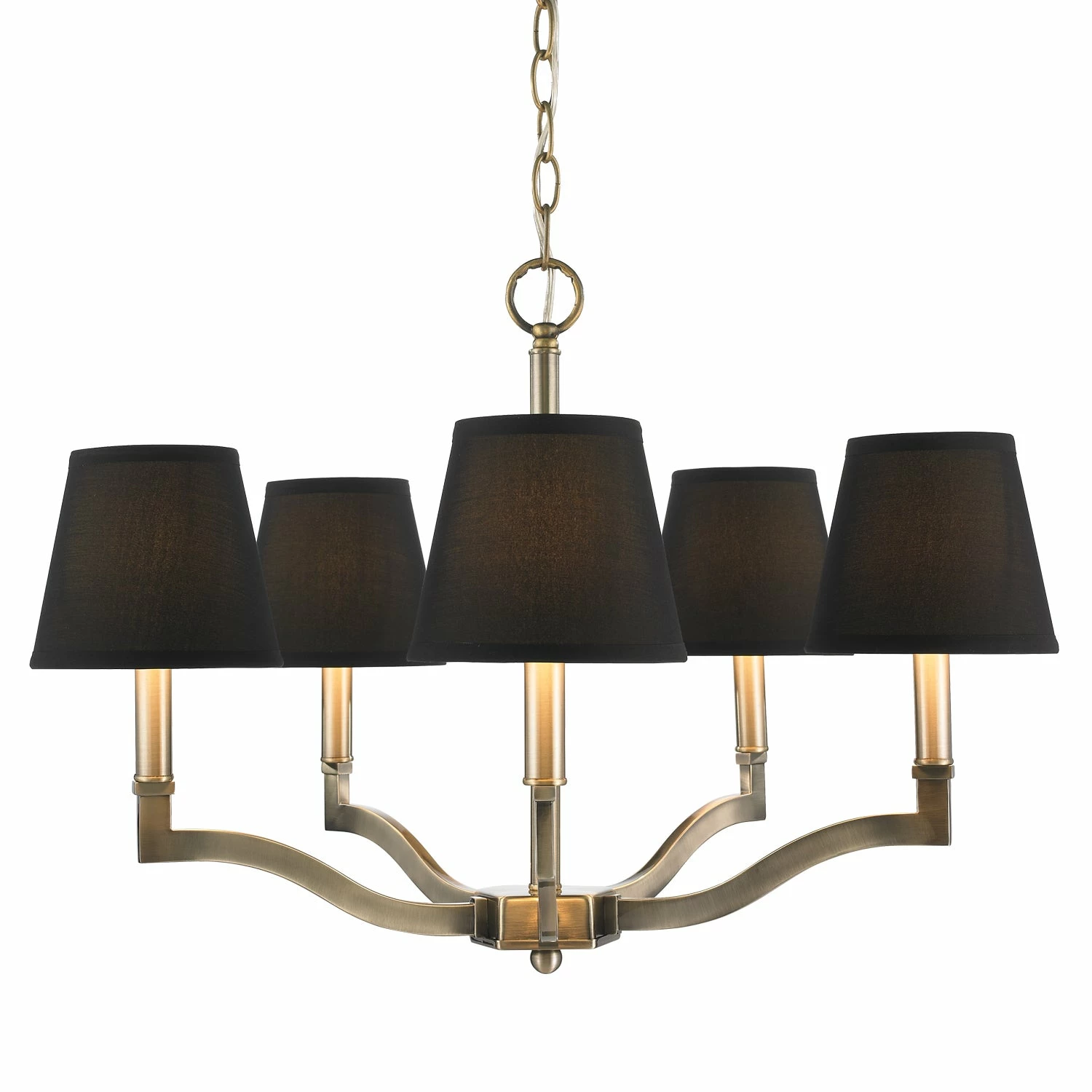 Hot Sale 𧨠Golden Lighting Waverly Aged Brass Tuxedo Shade 5-light Chandelier β 3 Hot Sale 𧨠Golden Lighting Waverly Aged Brass Tuxedo Shade 5-light Chandelier β