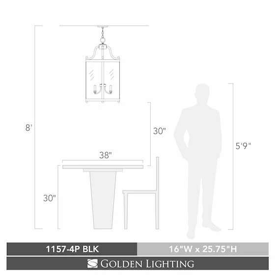 Deals βοΈ Golden Lighting's Payton Black Steel And Clear Glass 4-light Pendant π 4 Deals βοΈ Golden Lighting's Payton Black Steel And Clear Glass 4-light Pendant π - Image 2