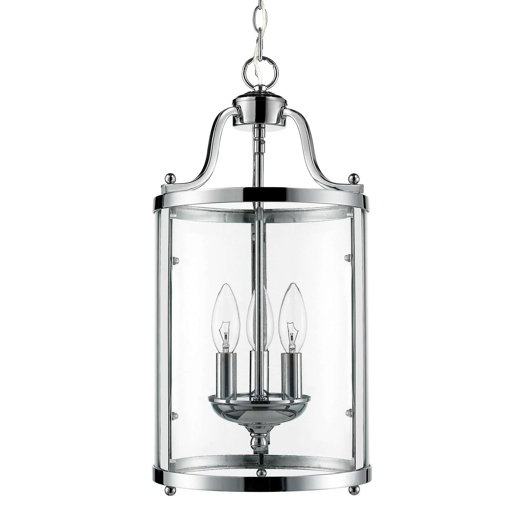 Hot Sale β€οΈ Golden Lighting's Payton Chrome Steel And Glass 3-light Pendant π 4 Hot Sale β€οΈ Golden Lighting's Payton Chrome Steel And Glass 3-light Pendant π - Image 2