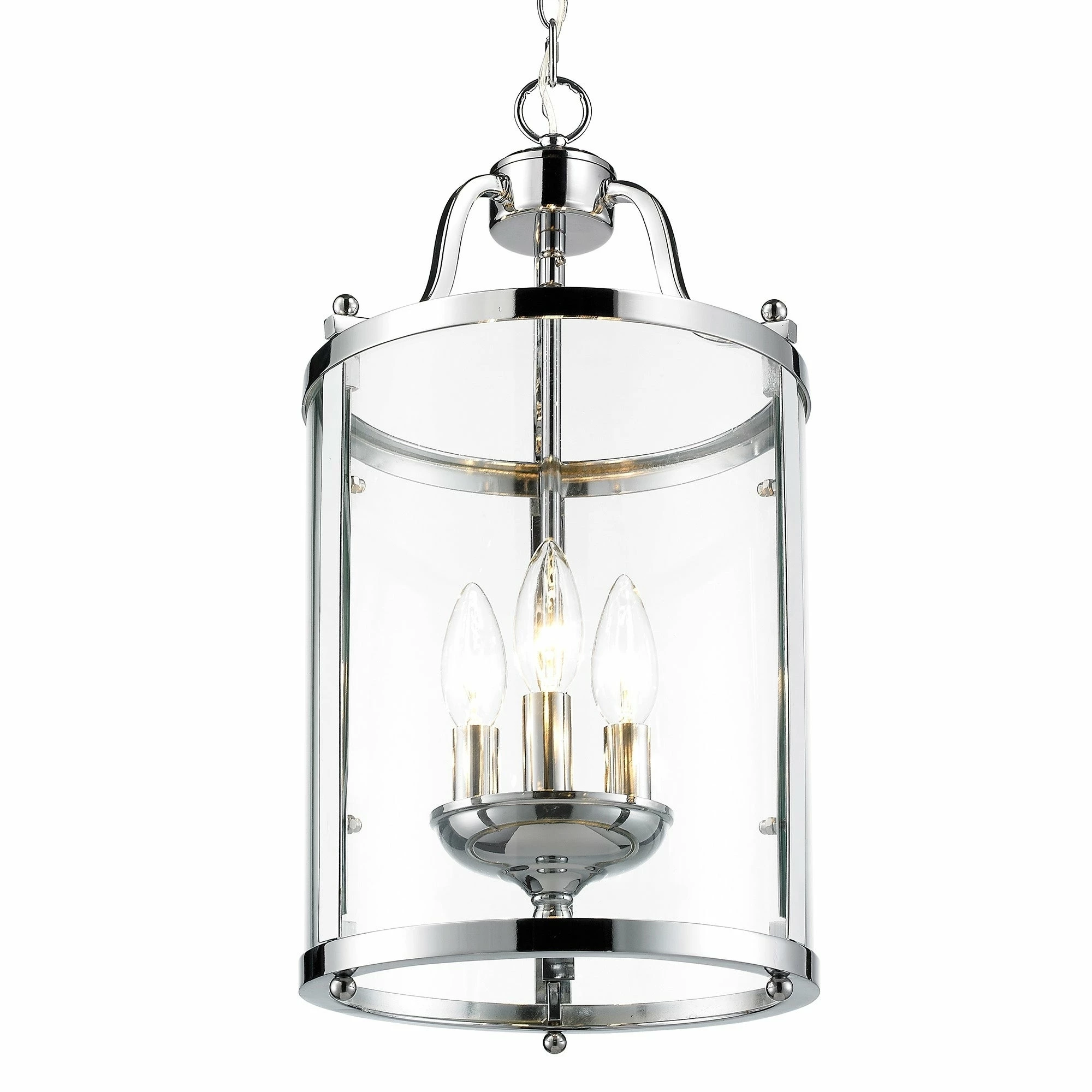 Hot Sale β€οΈ Golden Lighting's Payton Chrome Steel And Glass 3-light Pendant π 5 Hot Sale β€οΈ Golden Lighting's Payton Chrome Steel And Glass 3-light Pendant π - Image 3