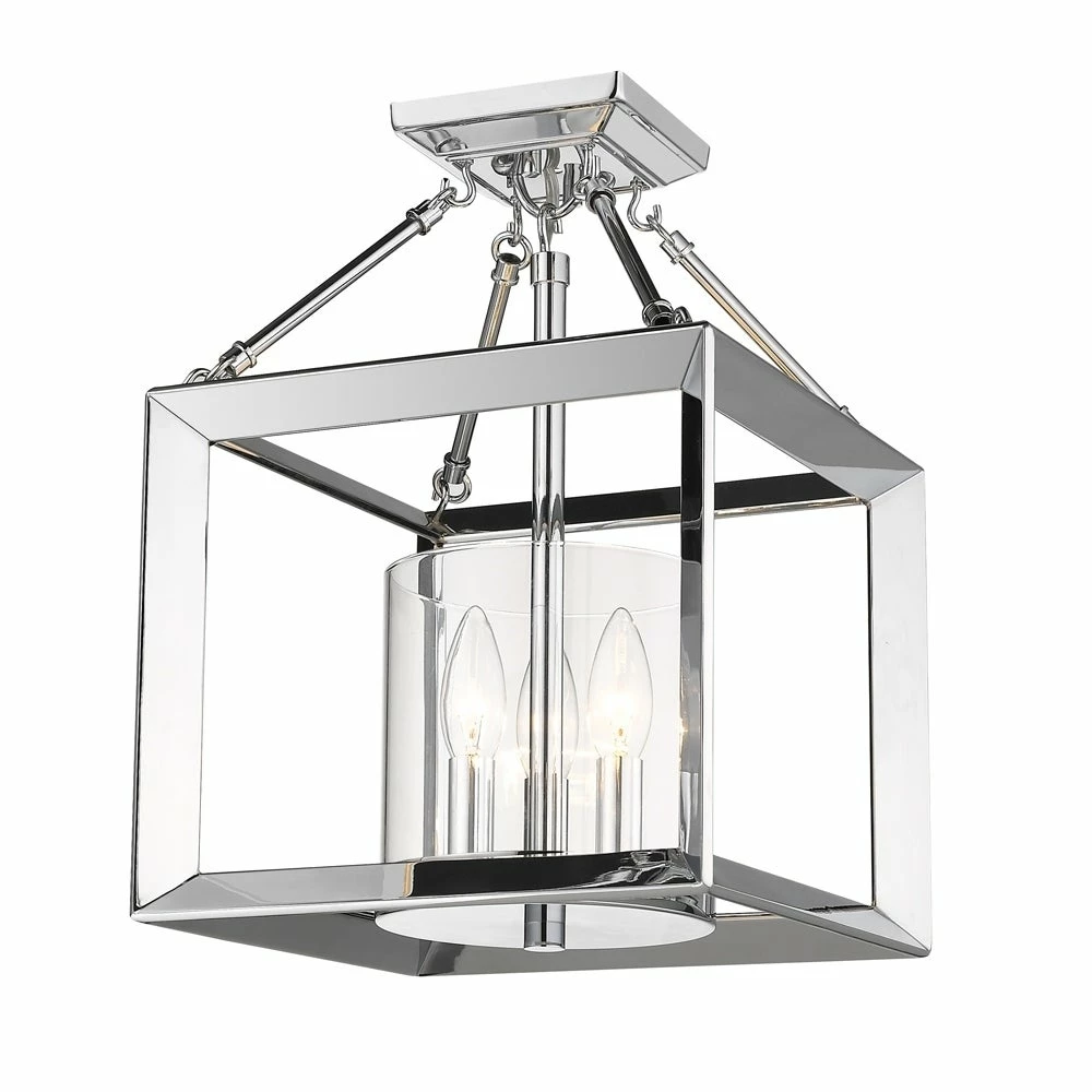 Best Pirce π₯° Golden Lighting's Smyth Convertible Semi-Flush (Chrome & Clear Glass) #2074-SF CH-CLR π₯° 6 Best Pirce π₯° Golden Lighting's Smyth Convertible Semi-Flush (Chrome & Clear Glass) #2074-SF CH-CLR π₯° - Image 4