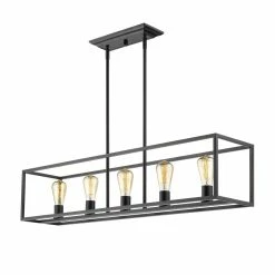 Hot Sale ⭐ Golden Lighting's Wesson Linear Pendant 🤩 -Golden Lighting Sales Golden Lightings Wesson linear pendant 2072 LP BLK a60f5897 4017 45cf b273 b729f6ad32f4