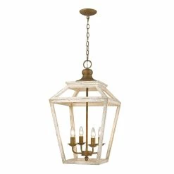 Alternative view of Brand new 😍 Golden Lighting Haiden 4-Light Pendant In Burnished Chestnut ✨