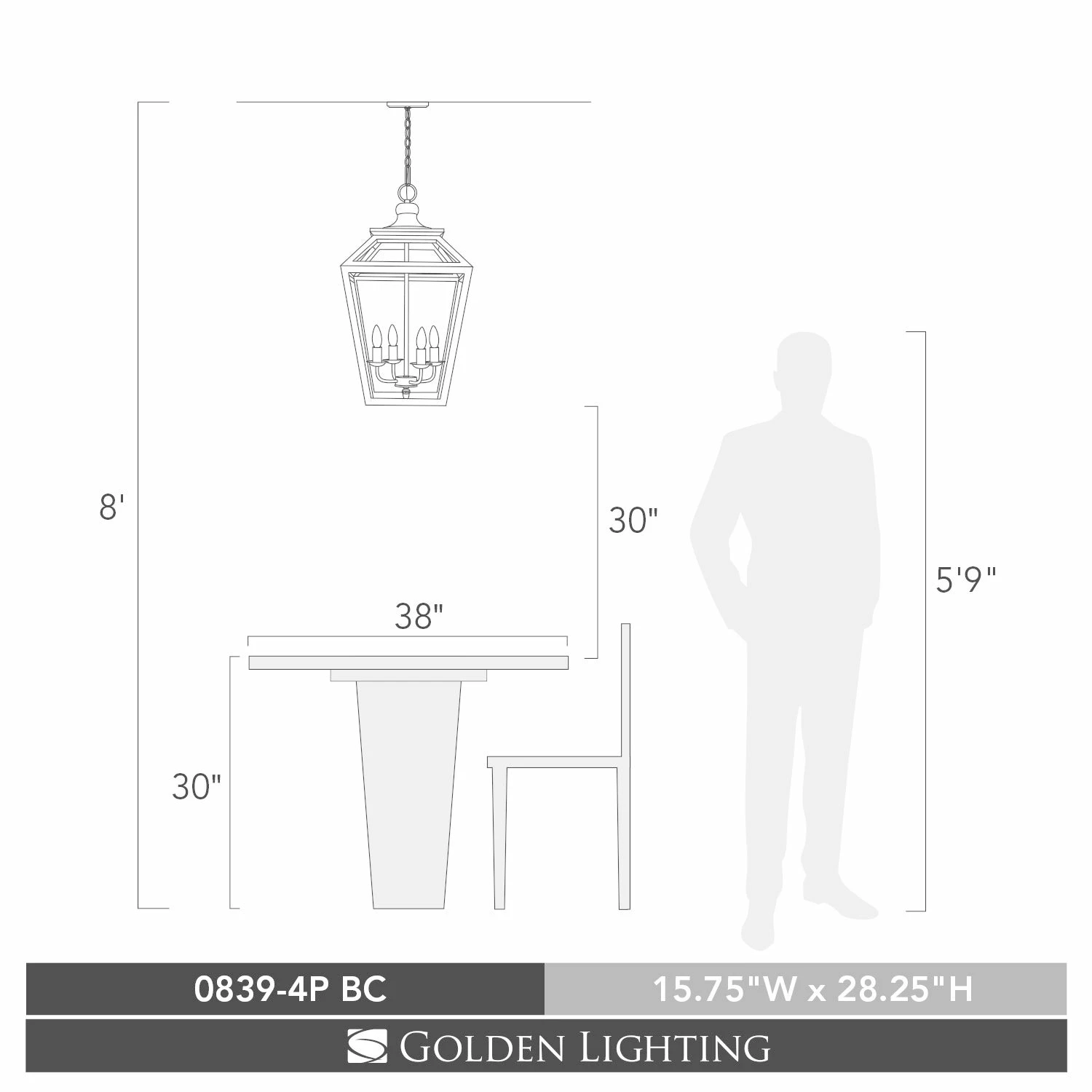 Brand new π Golden Lighting Haiden 4-Light Pendant In Burnished Chestnut β¨ 7 Brand new π Golden Lighting Haiden 4-Light Pendant In Burnished Chestnut β¨ - Image 5
