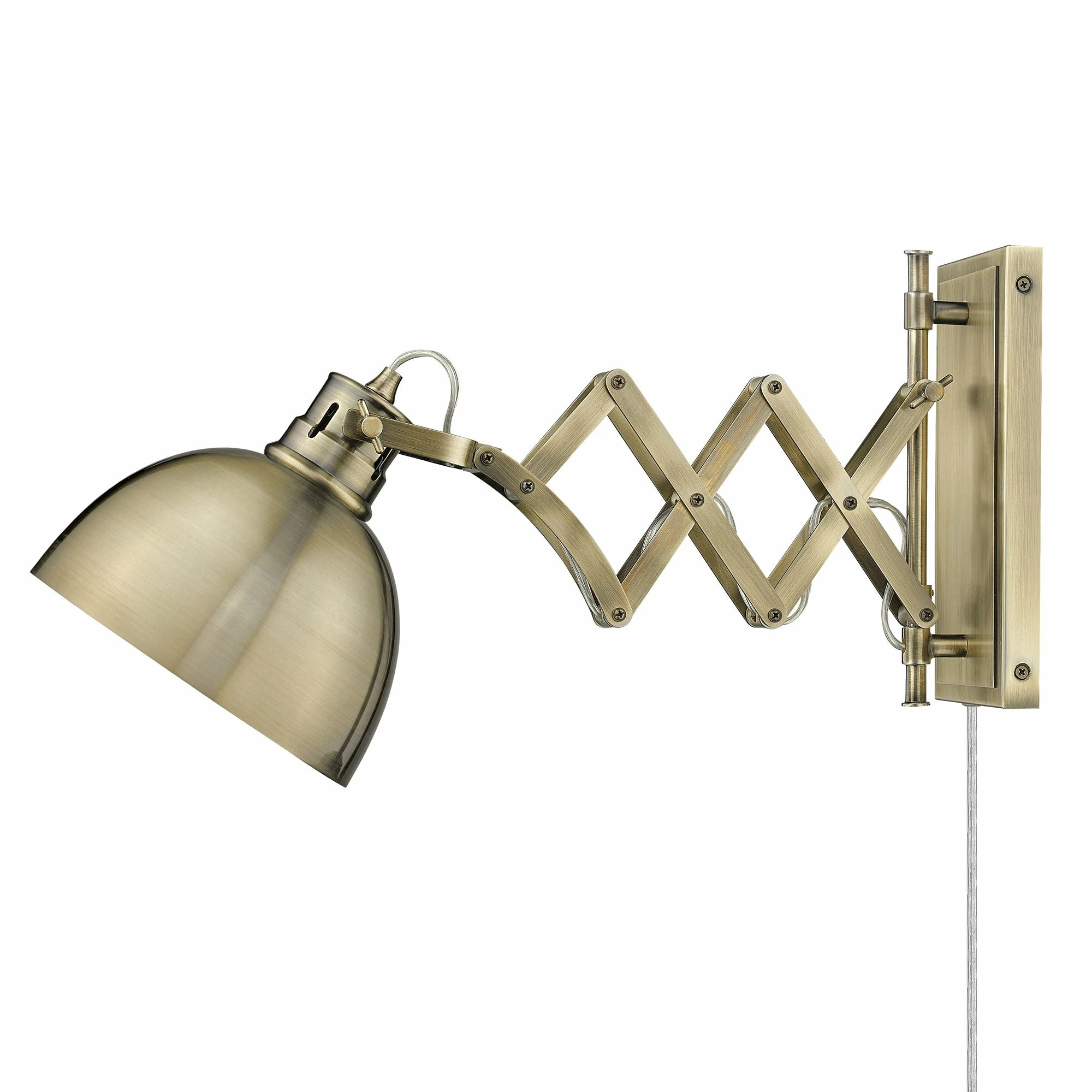 Best deal π€© Golden Lighting Hawthorn 1 Light Articulating Wall Sconce Aged Brass & Matte Black βοΈ - Image 2
