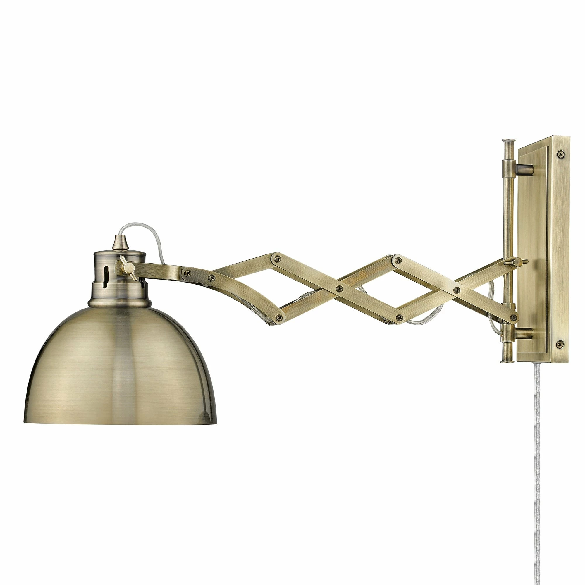 Best deal π€© Golden Lighting Hawthorn 1 Light Articulating Wall Sconce Aged Brass & Matte Black βοΈ - Image 3
