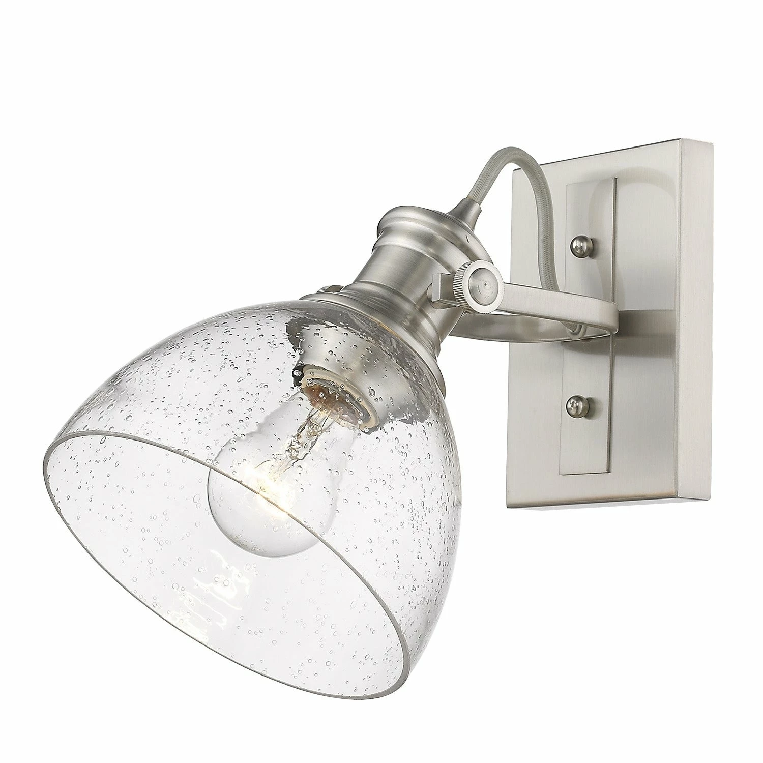 Best reviews of π Golden Lighting Hines 1 Light Bath Vanity In Pewter With Seeded Glass π 6 Best reviews of π Golden Lighting Hines 1 Light Bath Vanity In Pewter With Seeded Glass π - Image 4