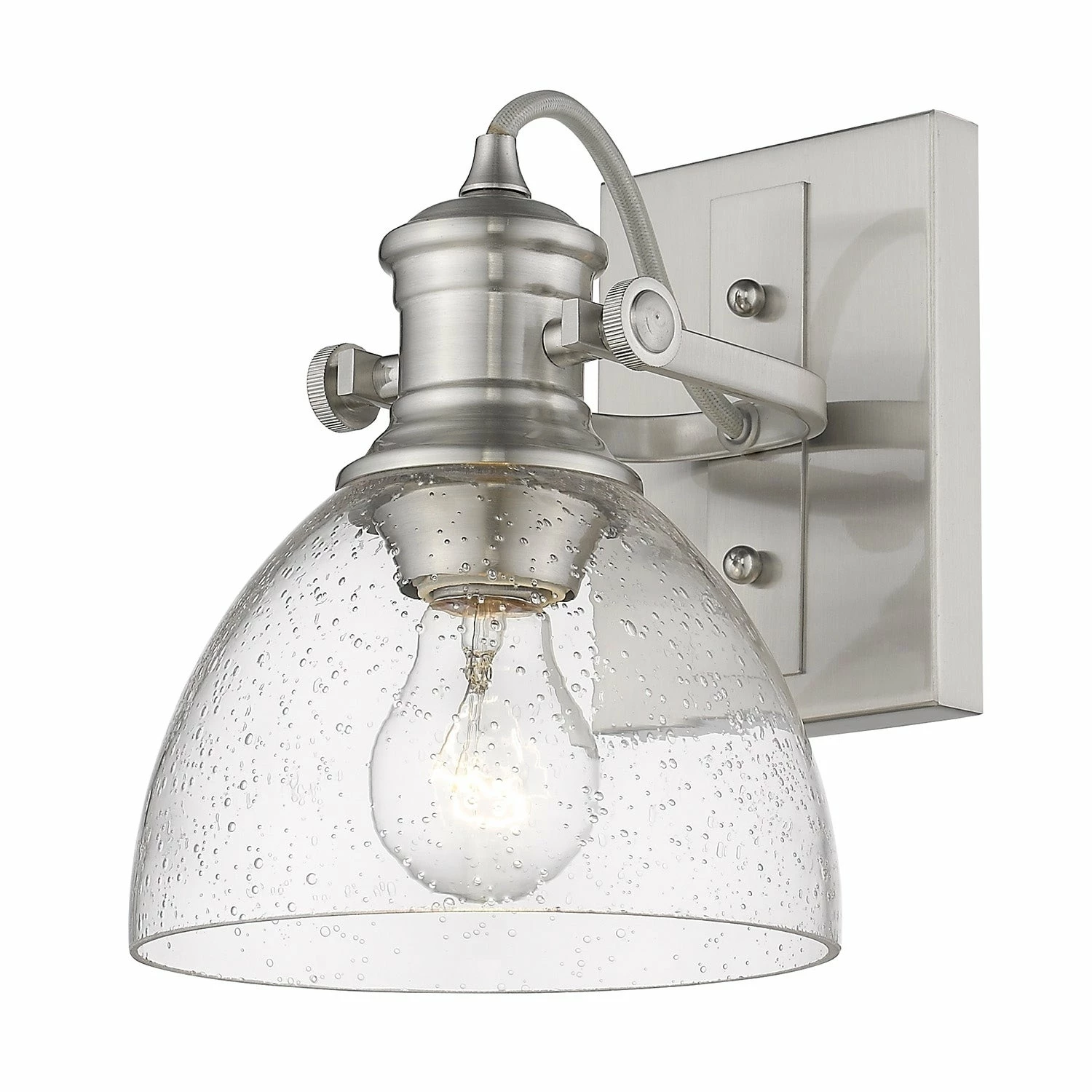 Best reviews of π Golden Lighting Hines 1 Light Bath Vanity In Pewter With Seeded Glass π 5 Best reviews of π Golden Lighting Hines 1 Light Bath Vanity In Pewter With Seeded Glass π - Image 3
