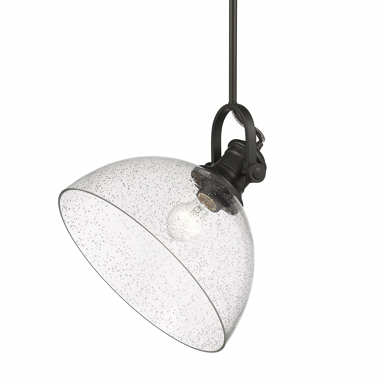 New ๐ Golden Lighting Hines 1 Light Pendant Rubbed Bronze With Opal Shade โญ - Image 6