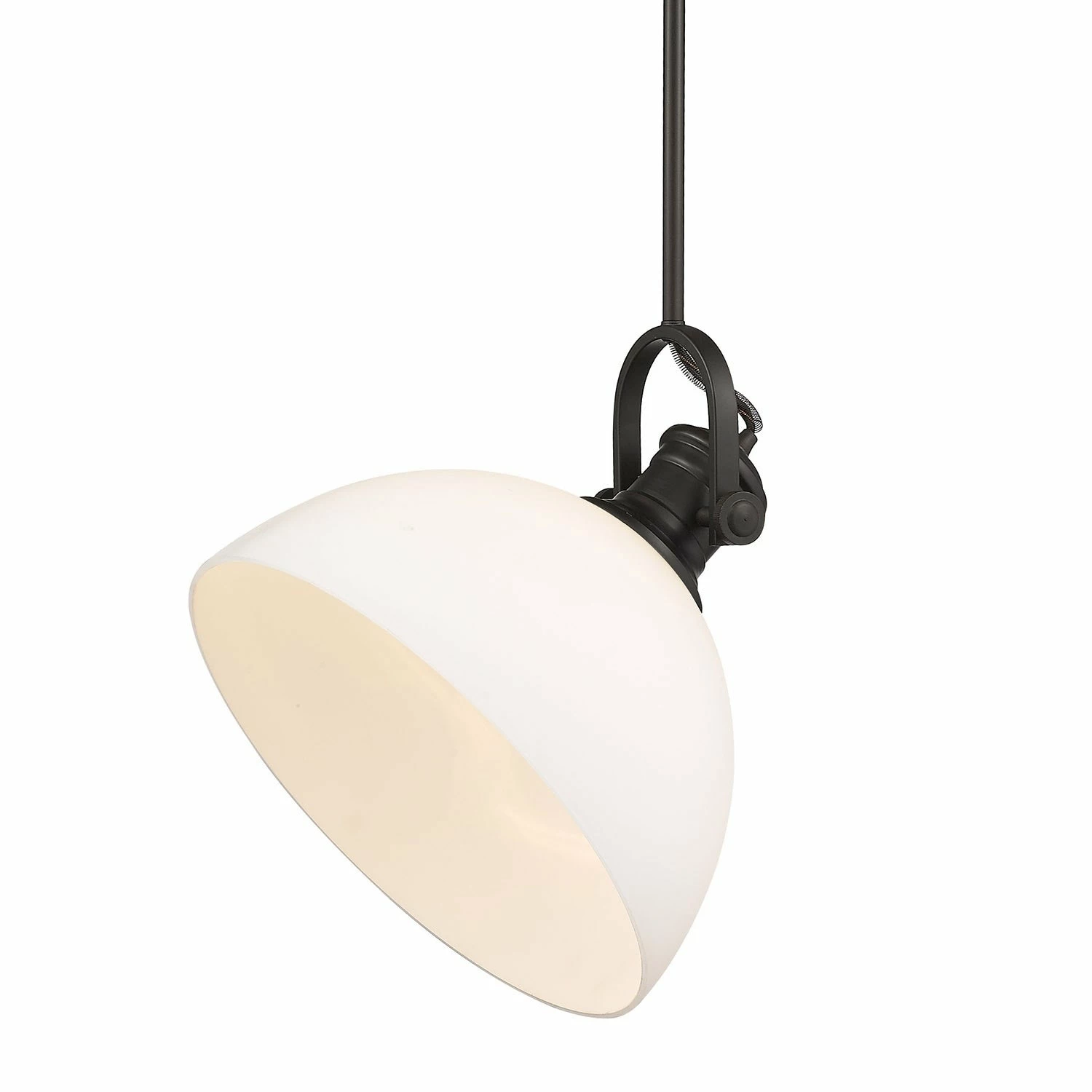 New ๐ Golden Lighting Hines 1 Light Pendant Rubbed Bronze With Opal Shade โญ - Image 3