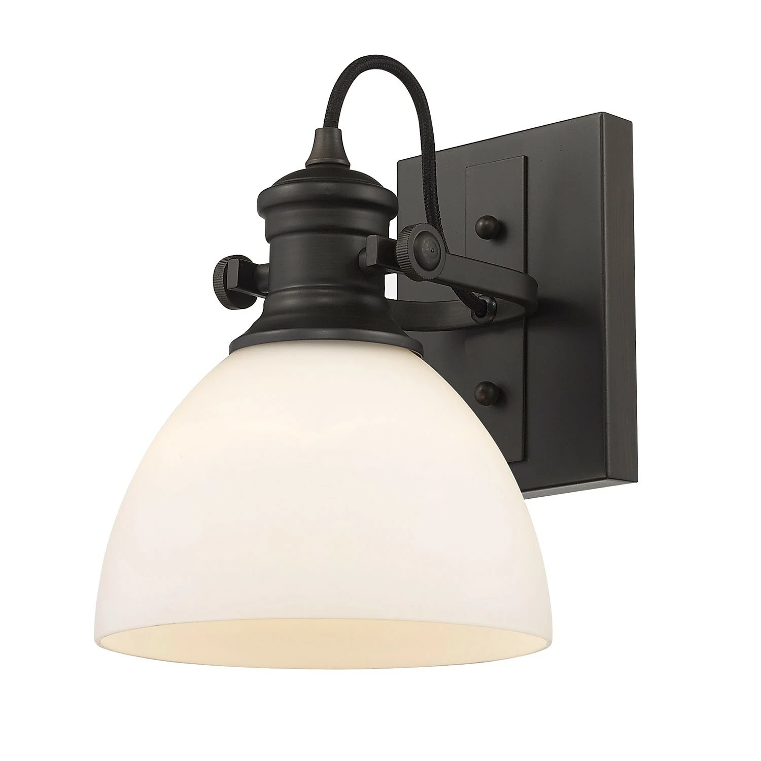Flash Sale π― Golden Lighting Hines 1 Light Semi-Flush Rubbed Bronze With Seeded Glass π - Image 3