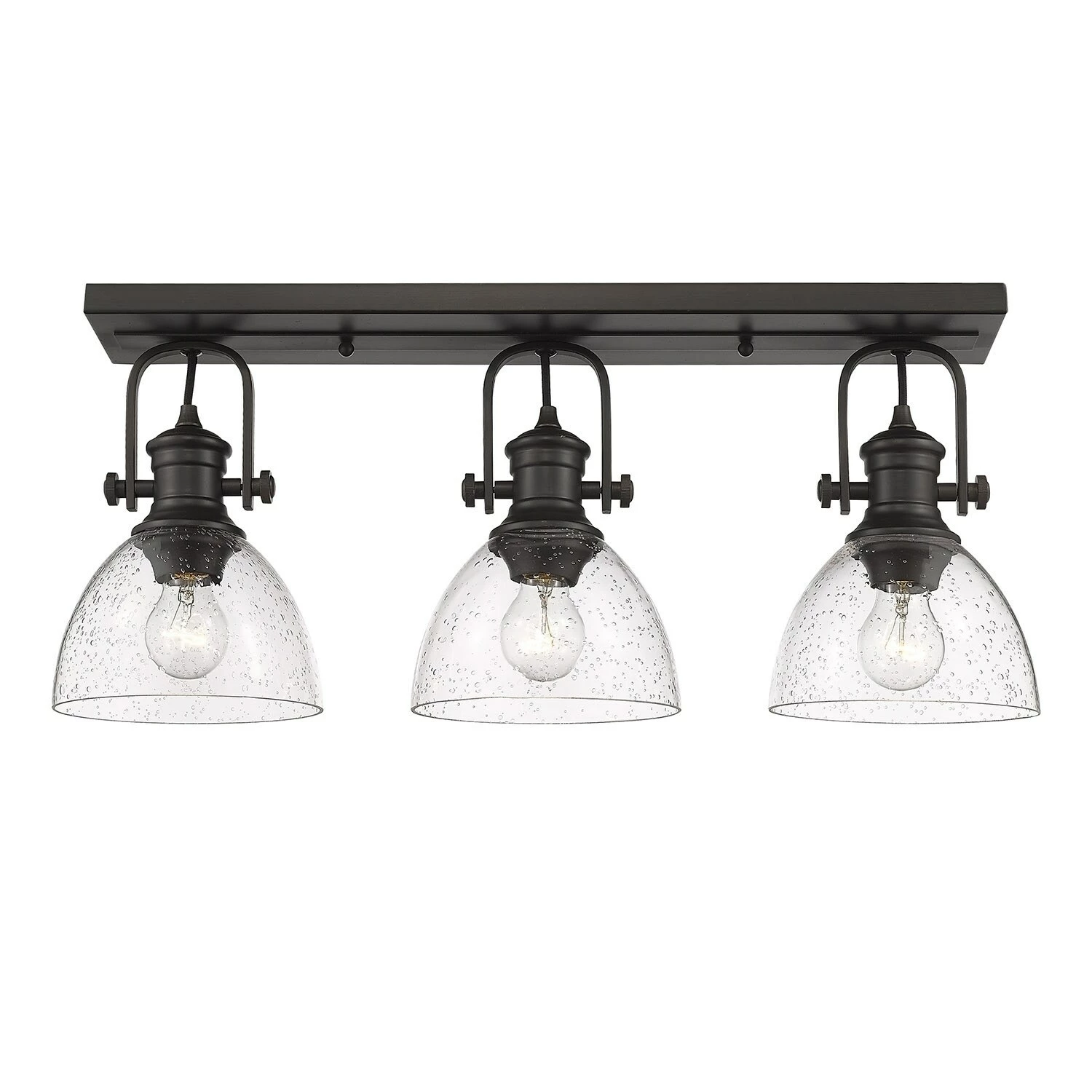 Flash Sale β Golden Lighting Hines 3 Light Bath Vanity Rubbed Bronze With Seeded Shade π 7 Flash Sale β Golden Lighting Hines 3 Light Bath Vanity Rubbed Bronze With Seeded Shade π - Image 5