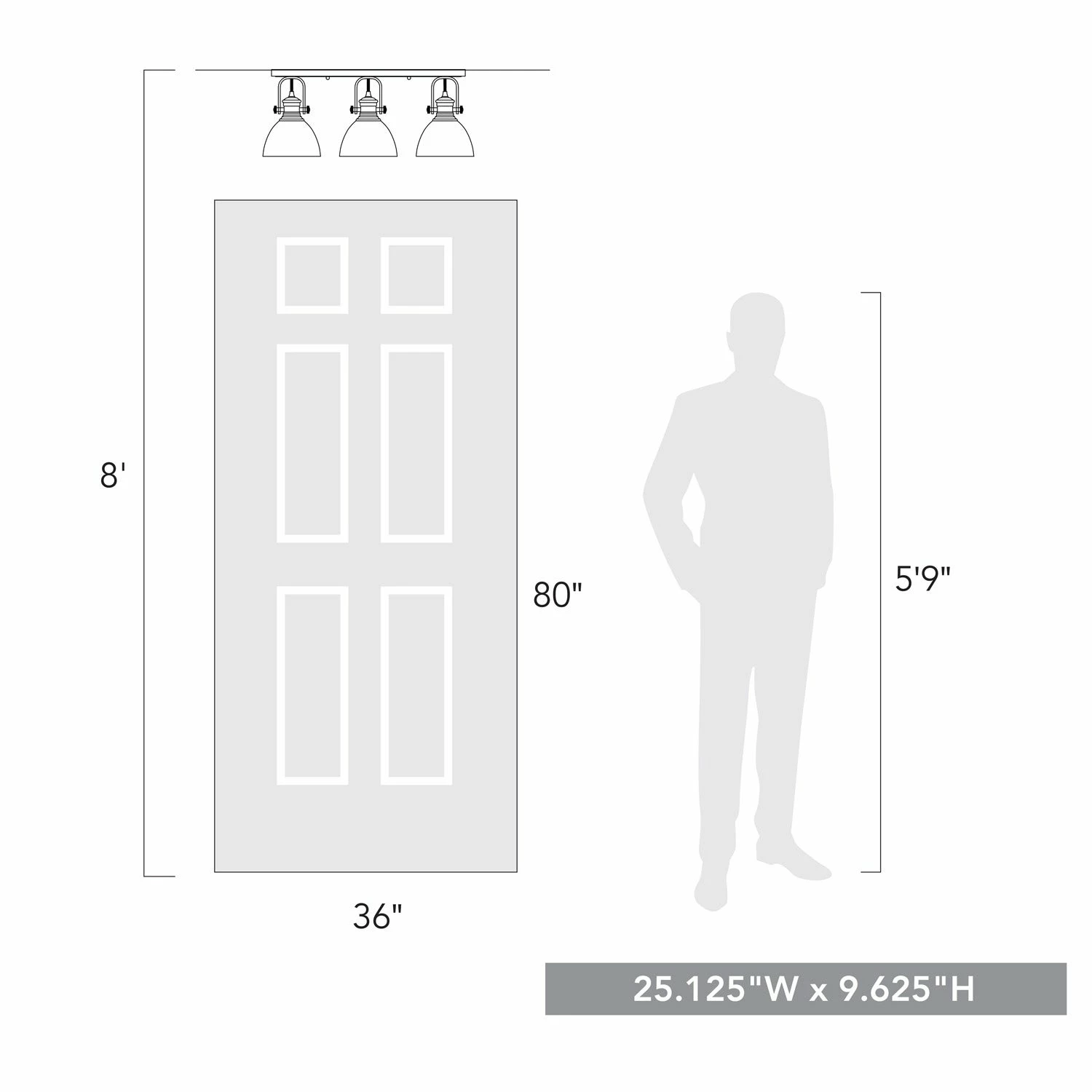 Flash Sale π Golden Lighting Hines 3 Light Semi-Flush - 10x9.625" π 3 Flash Sale π Golden Lighting Hines 3 Light Semi-Flush - 10x9.625" π