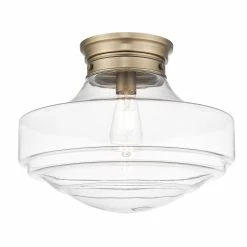 Coupon ✨ Golden Lighting Ingalls Large Semi-Flush Modern Brass With Clear Glass 👏