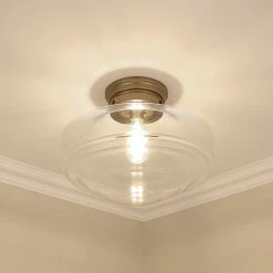 Coupon ✨ Golden Lighting Ingalls Large Semi-Flush Modern Brass With Clear Glass 👏 -Golden Lighting Sales Ingalls Large Semi Flush 4