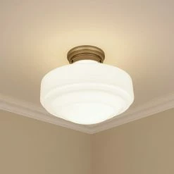 Coupon ✨ Golden Lighting Ingalls Large Semi-Flush Modern Brass With Clear Glass 👏 -Golden Lighting Sales Ingalls Large Semi Flush 8