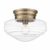Coupon ❤️ Golden Lighting Ingalls Semi-Flush Modern Brass With Clear Glass 🎁 -Golden Lighting Sales Ingalls Semi Flush