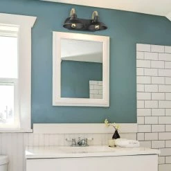Outlet ❤️ Golden Lighting Journey 2 Light Bath Vanity - Natural Black 👍 -Golden Lighting Sales Journey 2 Light Bath Vanity 4