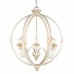 Cheapest π Golden Lighting Jules 6-Light Chandelier In Antique Ivory π₯