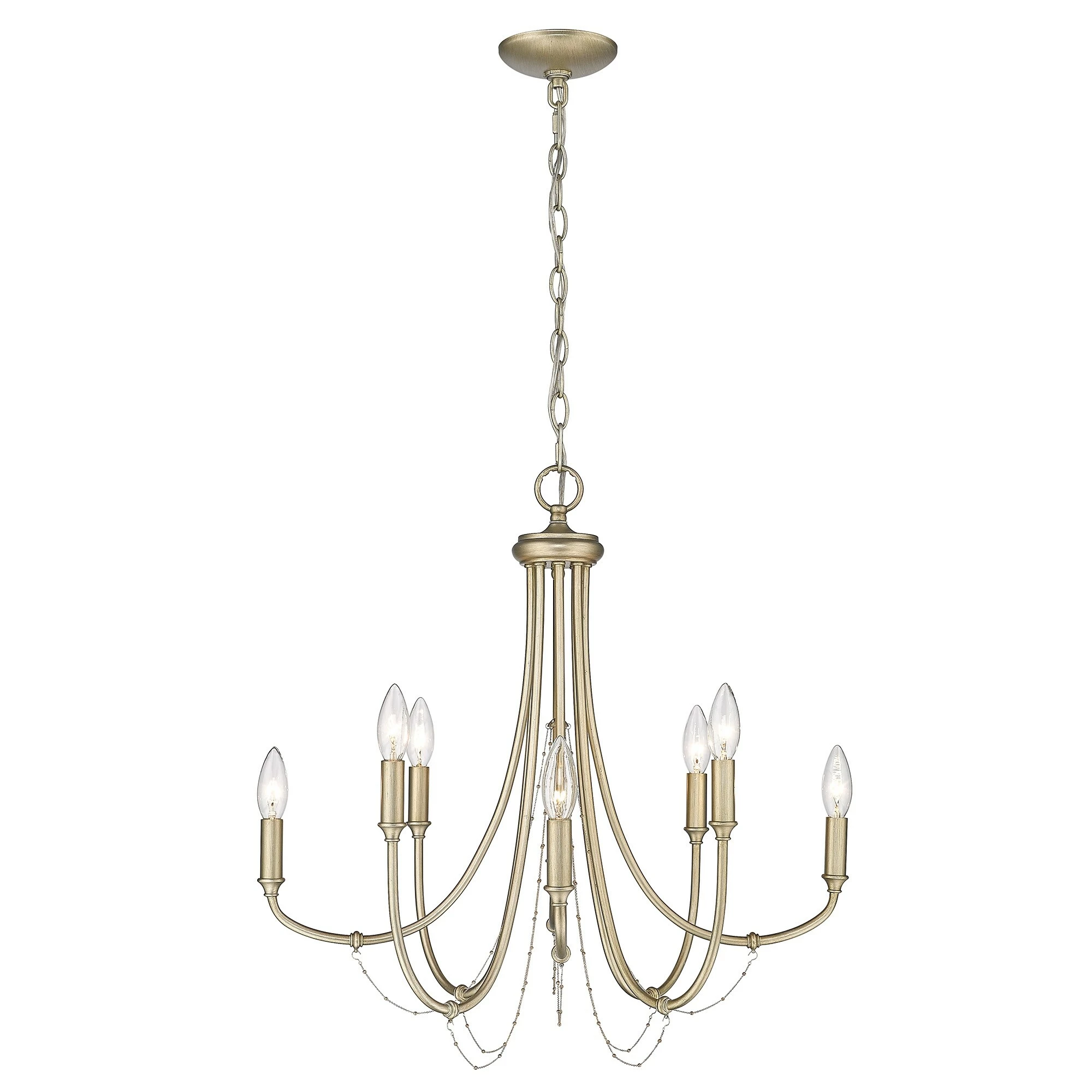 Cheapest ⌛ Golden Lighting Kamila 8 Light Chandelier - White Gold ⌛ 4 Cheapest ⌛ Golden Lighting Kamila 8 Light Chandelier - White Gold ⌛ - Image 2