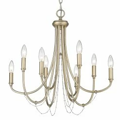 Cheapest ⌛ Golden Lighting Kamila 8 Light Chandelier - White Gold ⌛ 9 Cheapest ⌛ Golden Lighting Kamila 8 Light Chandelier - White Gold ⌛ -Golden Lighting Sales Kamila 8 Light Chandelier 2