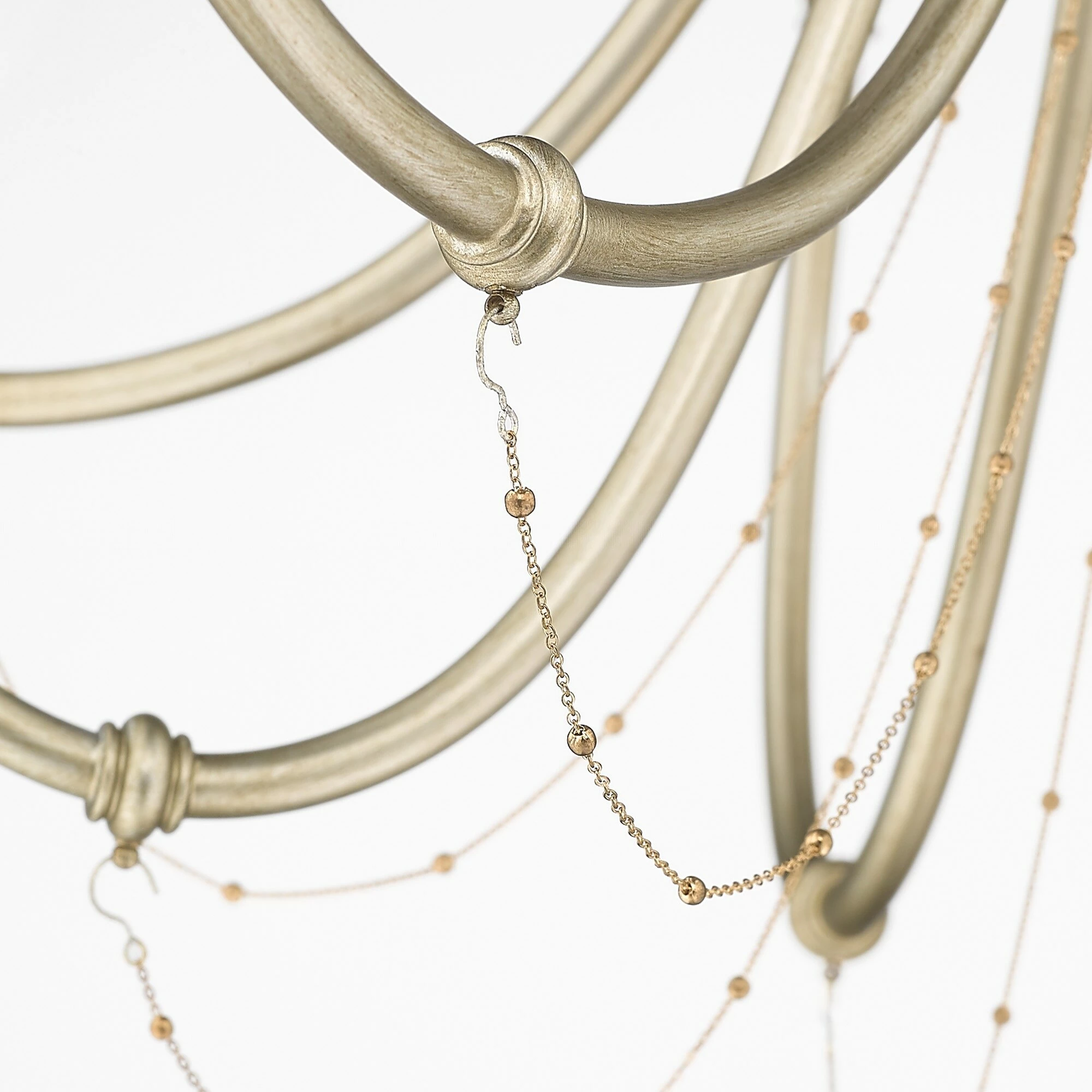 Cheapest ⌛ Golden Lighting Kamila 8 Light Chandelier - White Gold ⌛ 6 Cheapest ⌛ Golden Lighting Kamila 8 Light Chandelier - White Gold ⌛ - Image 4