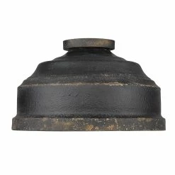 Alternative view of Top 10 🎉 Golden Lighting Keating Flush Mount - Antique Black Iron ❤️