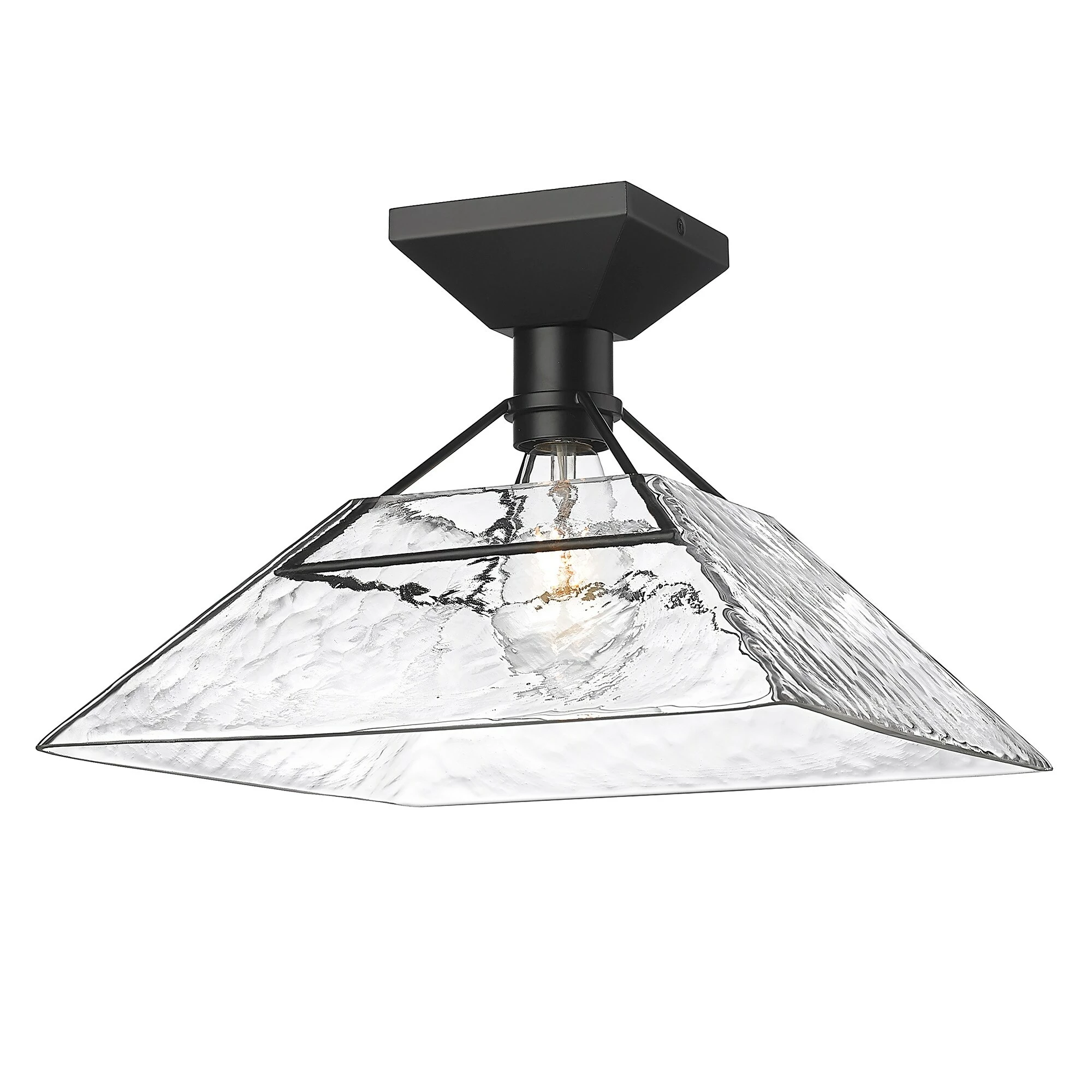 Deals π Golden Lighting Kepler Semi-Flush - Matte Black With Water Glass β 4 Deals π Golden Lighting Kepler Semi-Flush - Matte Black With Water Glass β - Image 2