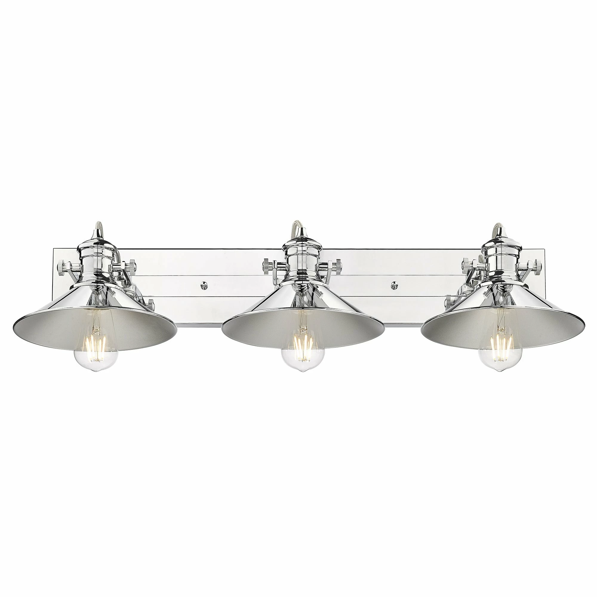 Discount π Golden Lighting Kleine 3 Light Bath Vanity - Chrome With Chrome Shades π€© 5 Discount π Golden Lighting Kleine 3 Light Bath Vanity - Chrome With Chrome Shades π€© - Image 3