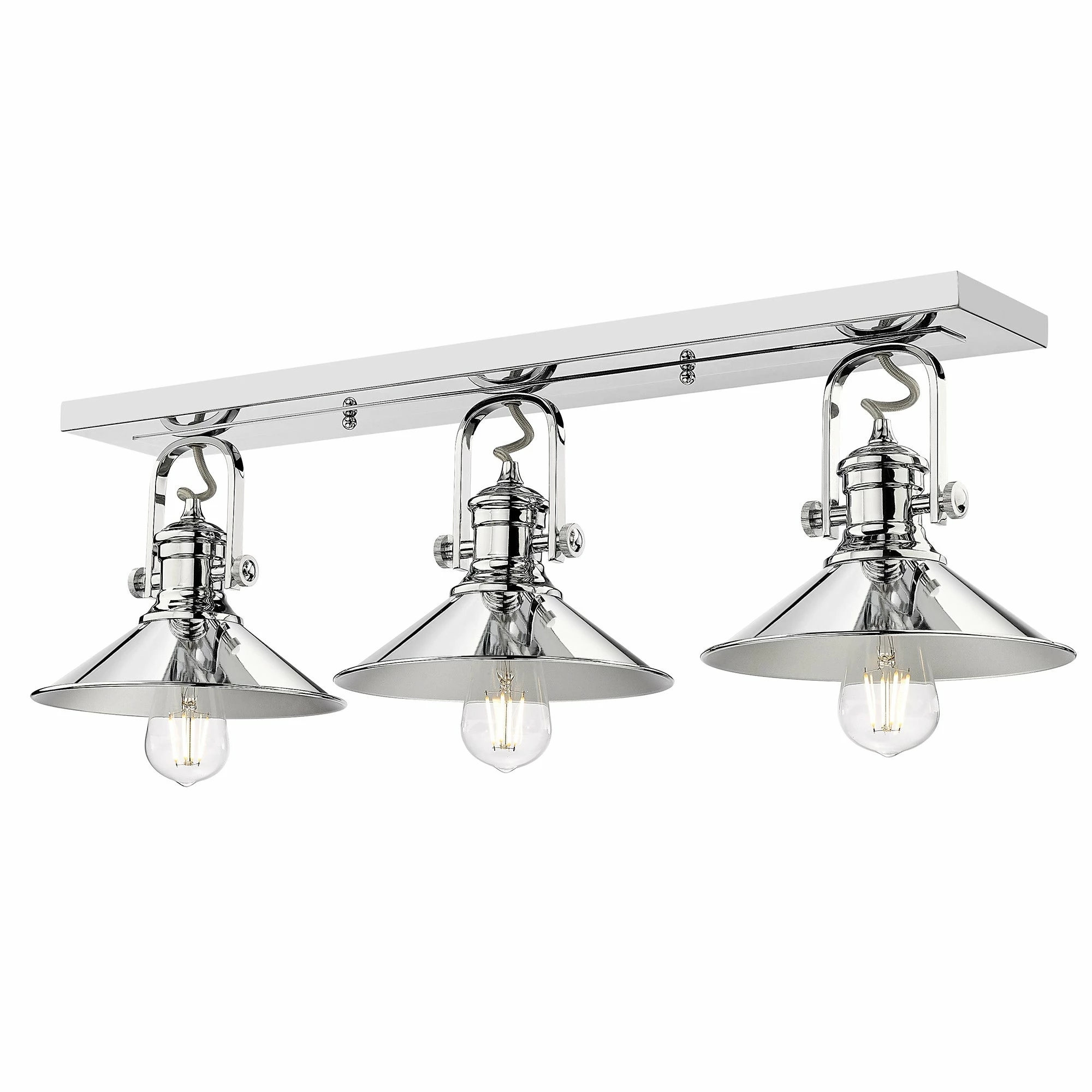 Discount π Golden Lighting Kleine 3 Light Bath Vanity - Chrome With Chrome Shades π€© 6 Discount π Golden Lighting Kleine 3 Light Bath Vanity - Chrome With Chrome Shades π€© - Image 4