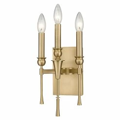Buy π Golden Lighting Landon 3 Light Wall Sconce Brushed Champagne Bronze π 14 Buy π Golden Lighting Landon 3 Light Wall Sconce Brushed Champagne Bronze π -Golden Lighting Sales Landon 3 Light Wall Sconce 2