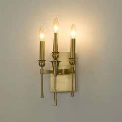 Buy π Golden Lighting Landon 3 Light Wall Sconce Brushed Champagne Bronze π 15 Buy π Golden Lighting Landon 3 Light Wall Sconce Brushed Champagne Bronze π -Golden Lighting Sales Landon 3 Light Wall Sconce 3