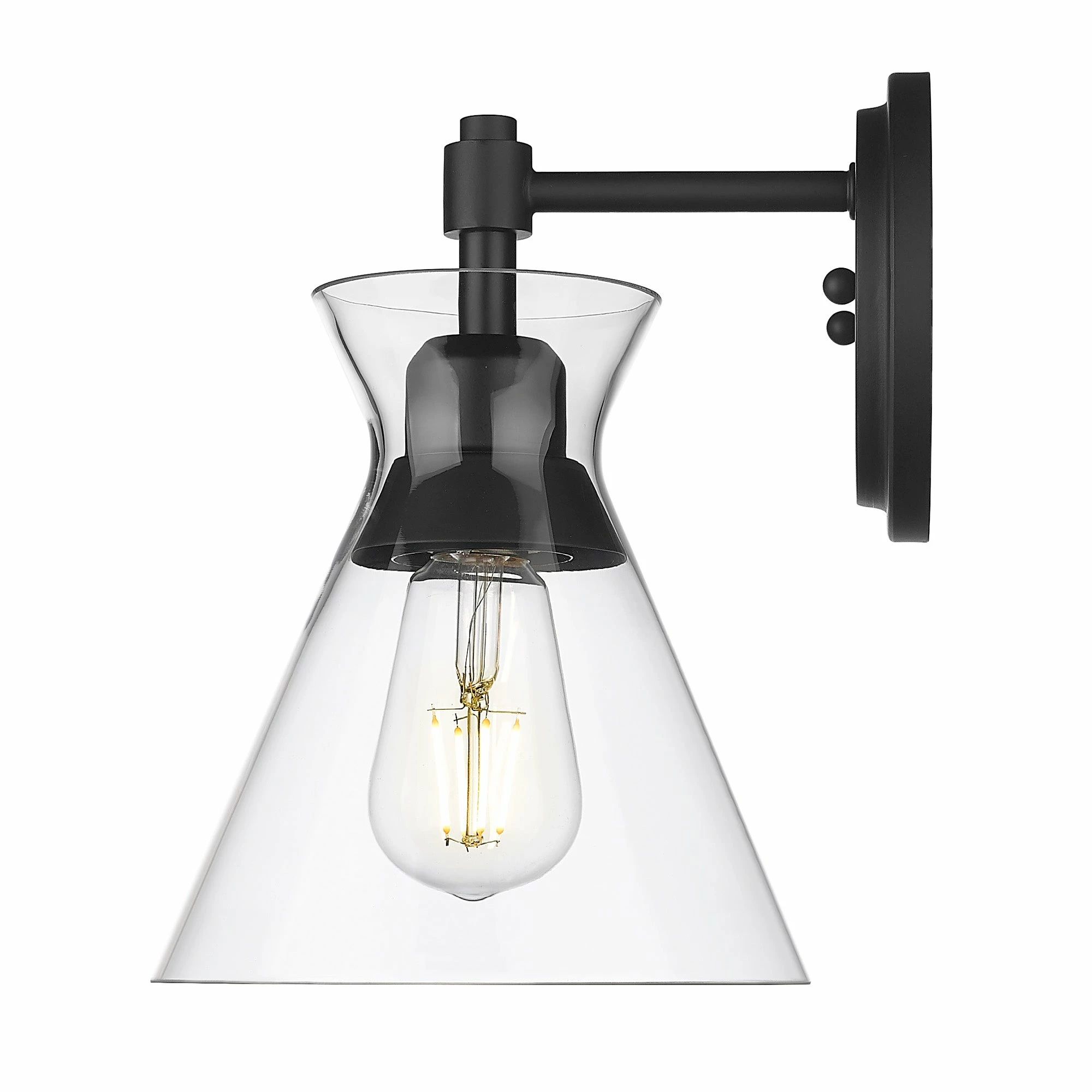 Hot Sale π Golden Lighting Malta 1 Light Wall Sconce Matte Black π₯° - Image 8