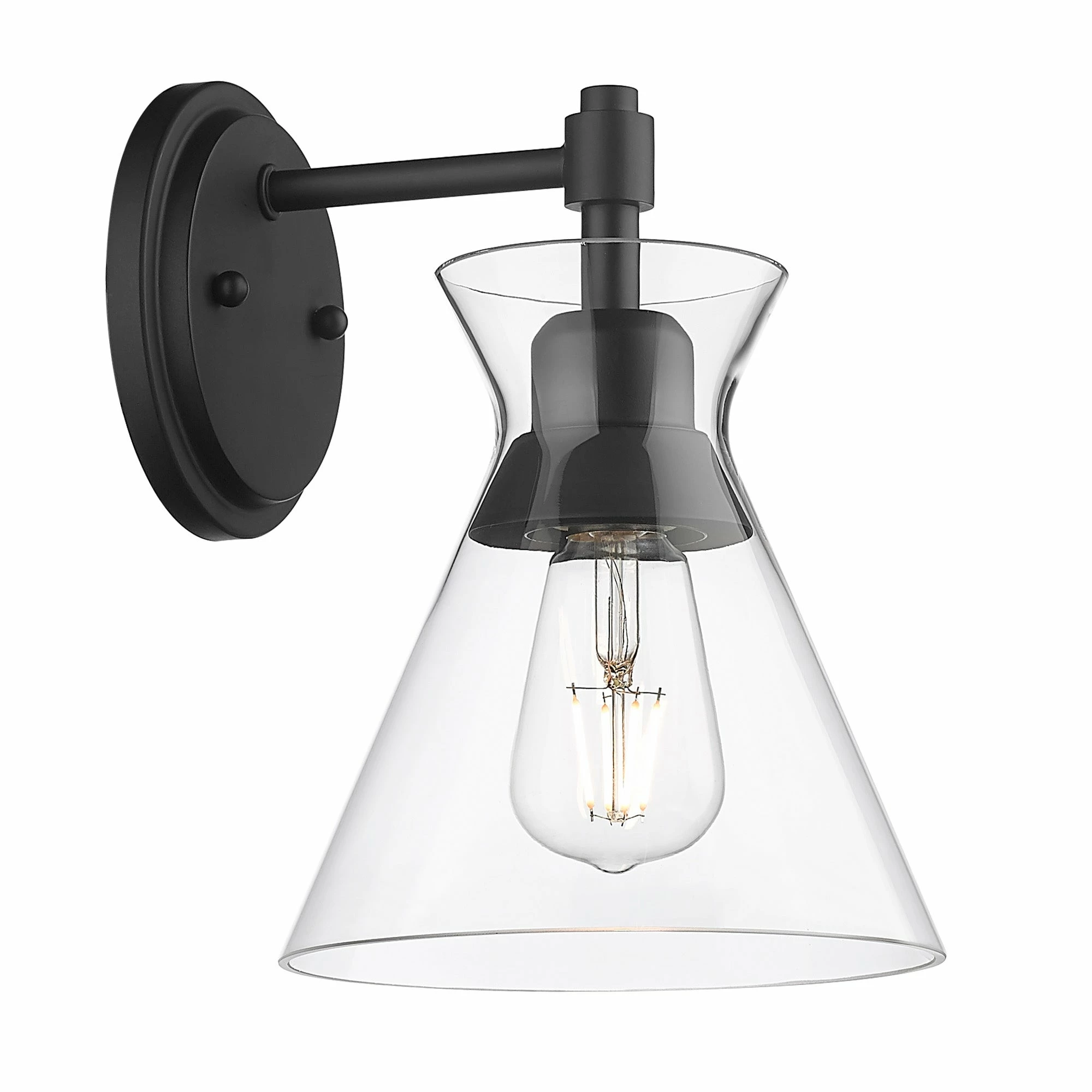 Hot Sale π Golden Lighting Malta 1 Light Wall Sconce Matte Black π₯° - Image 10