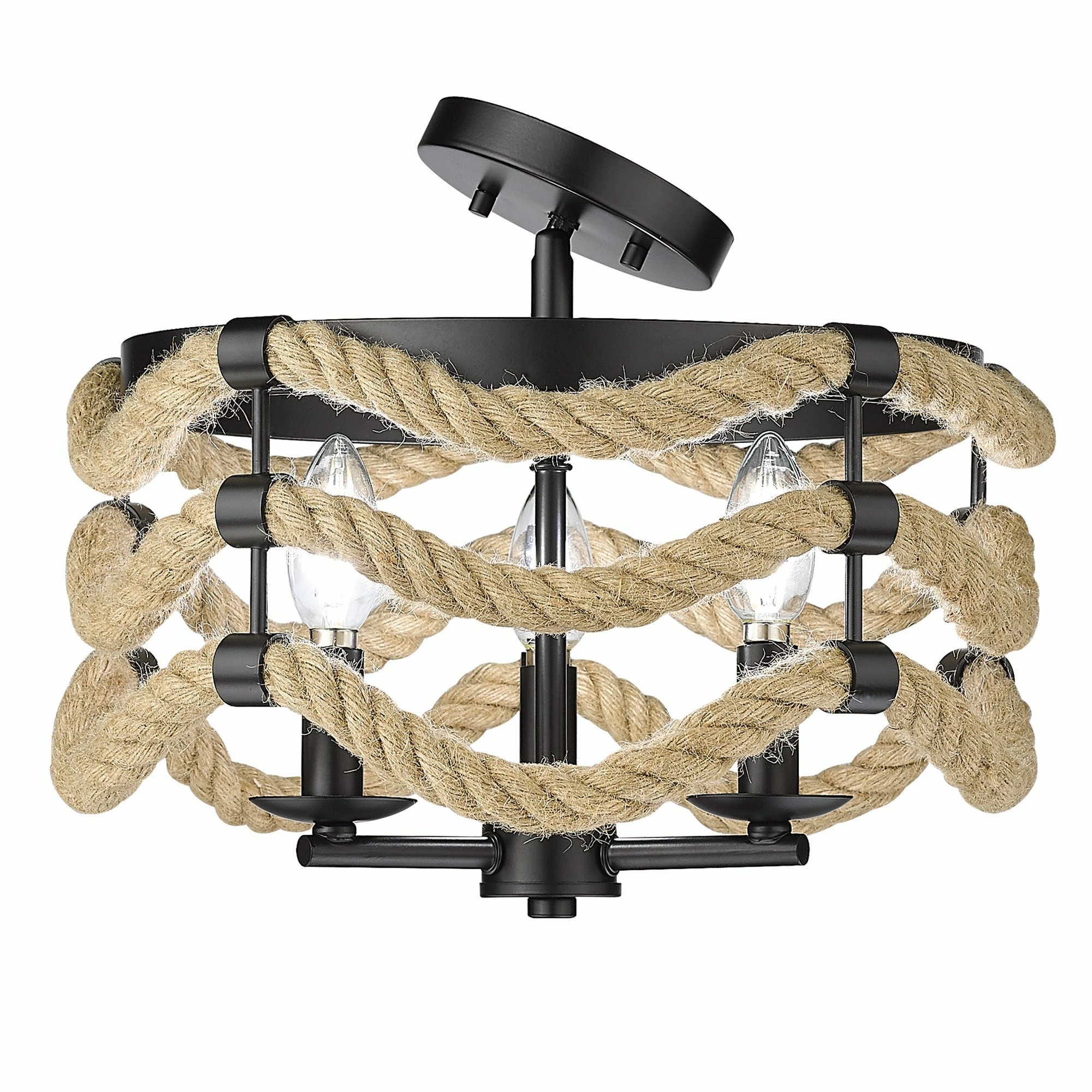 Cheapest π Golden Lighting Marissa 3 Light Semi-Flush π - Image 4