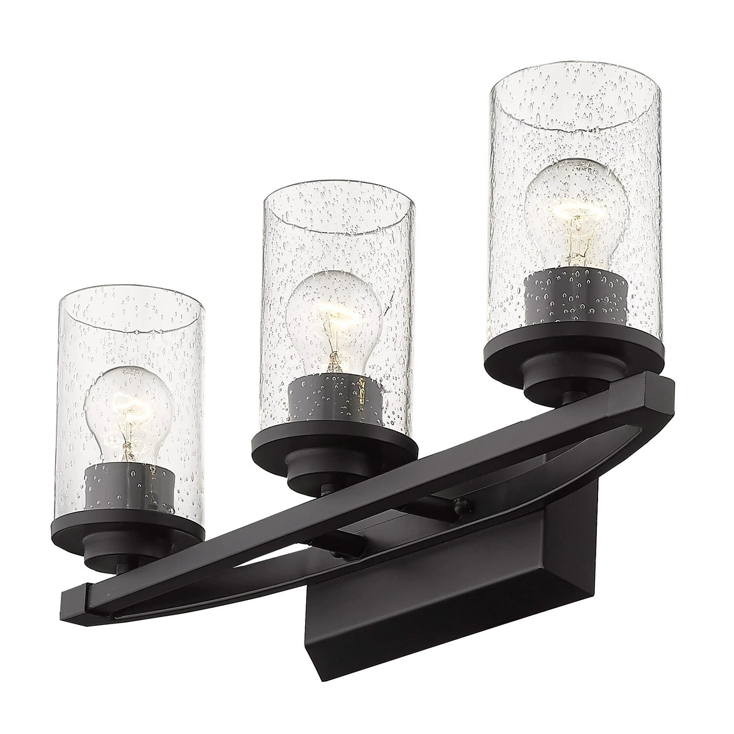 Cheap π₯° Golden Lighting Mercer 3 Light Bath Vanity Matte Black With Black Accent π 7 Cheap π₯° Golden Lighting Mercer 3 Light Bath Vanity Matte Black With Black Accent π - Image 5