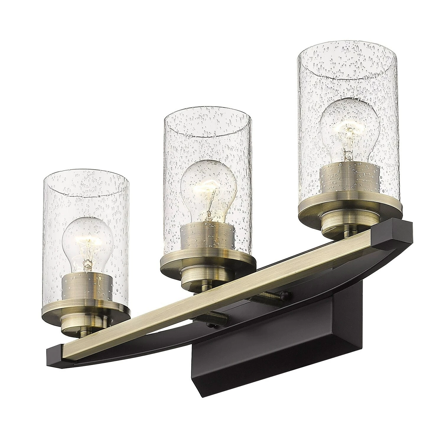 Cheap π₯° Golden Lighting Mercer 3 Light Bath Vanity Matte Black With Black Accent π 4 Cheap π₯° Golden Lighting Mercer 3 Light Bath Vanity Matte Black With Black Accent π - Image 2