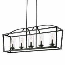 Buy ❤️ Golden Lighting Mercer Linear Pendant - Matte Black ⌛