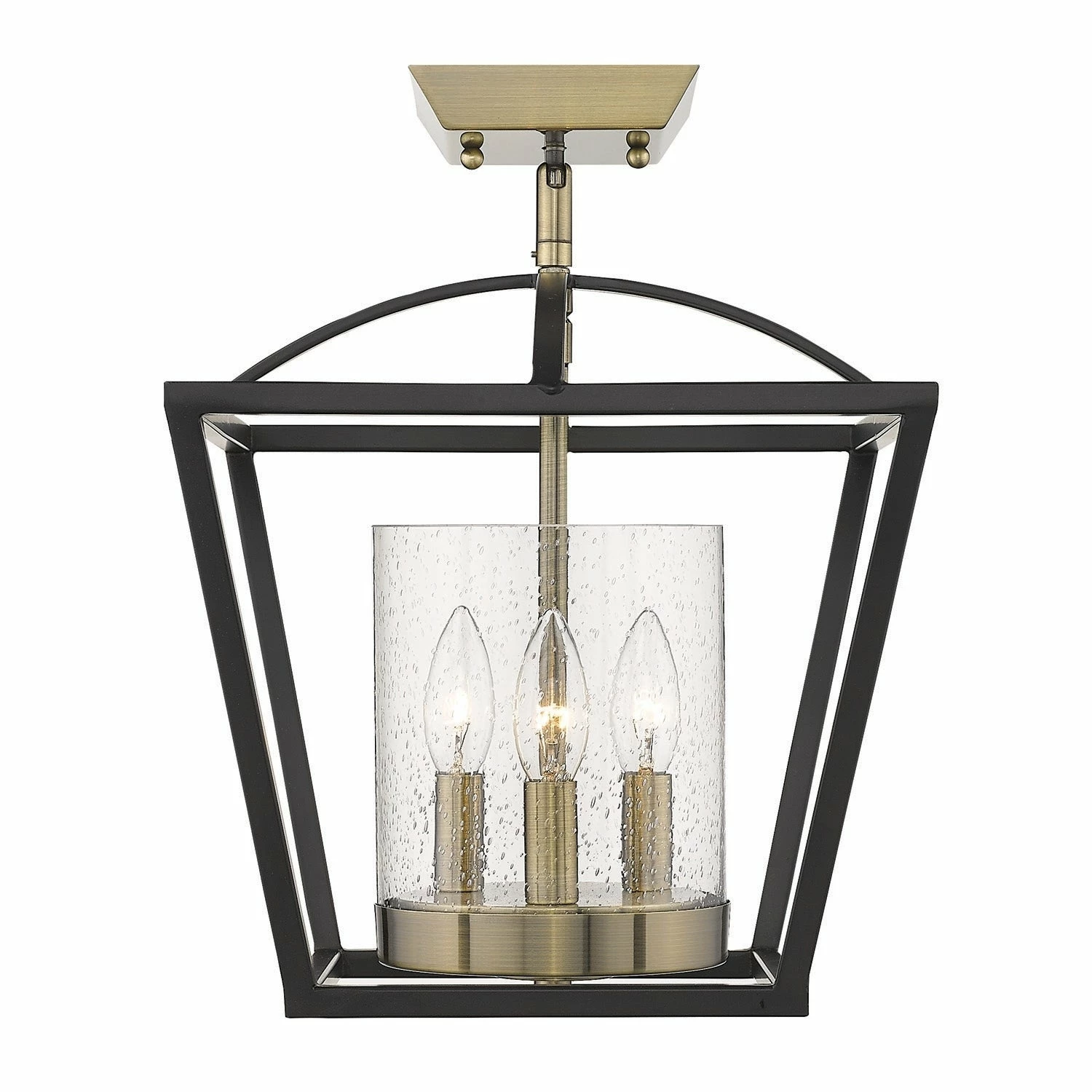 Top 10 π₯ Golden Lighting Mercer Semi-Flush (Convertible) Matte Black With Black Accent π 4 Top 10 π₯ Golden Lighting Mercer Semi-Flush (Convertible) Matte Black With Black Accent π - Image 2