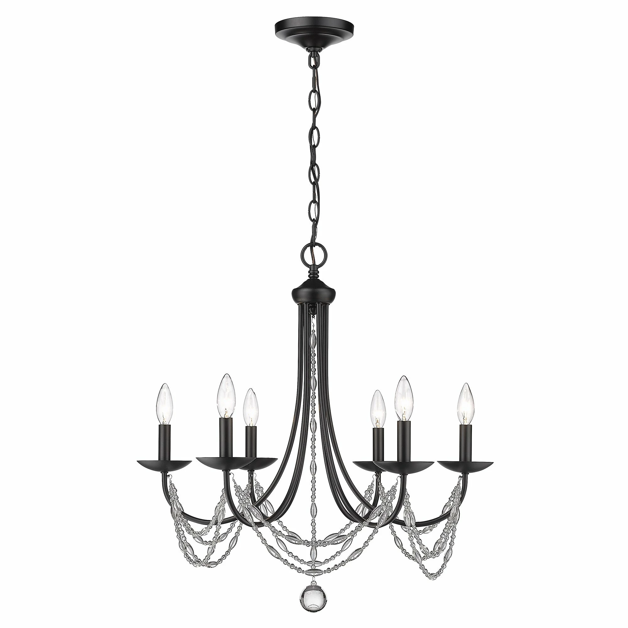 Cheap π Golden Lighting Mirabella 6 Light Chandelier - 25.5"x25.75" π 4 Cheap π Golden Lighting Mirabella 6 Light Chandelier - 25.5"x25.75" π - Image 2
