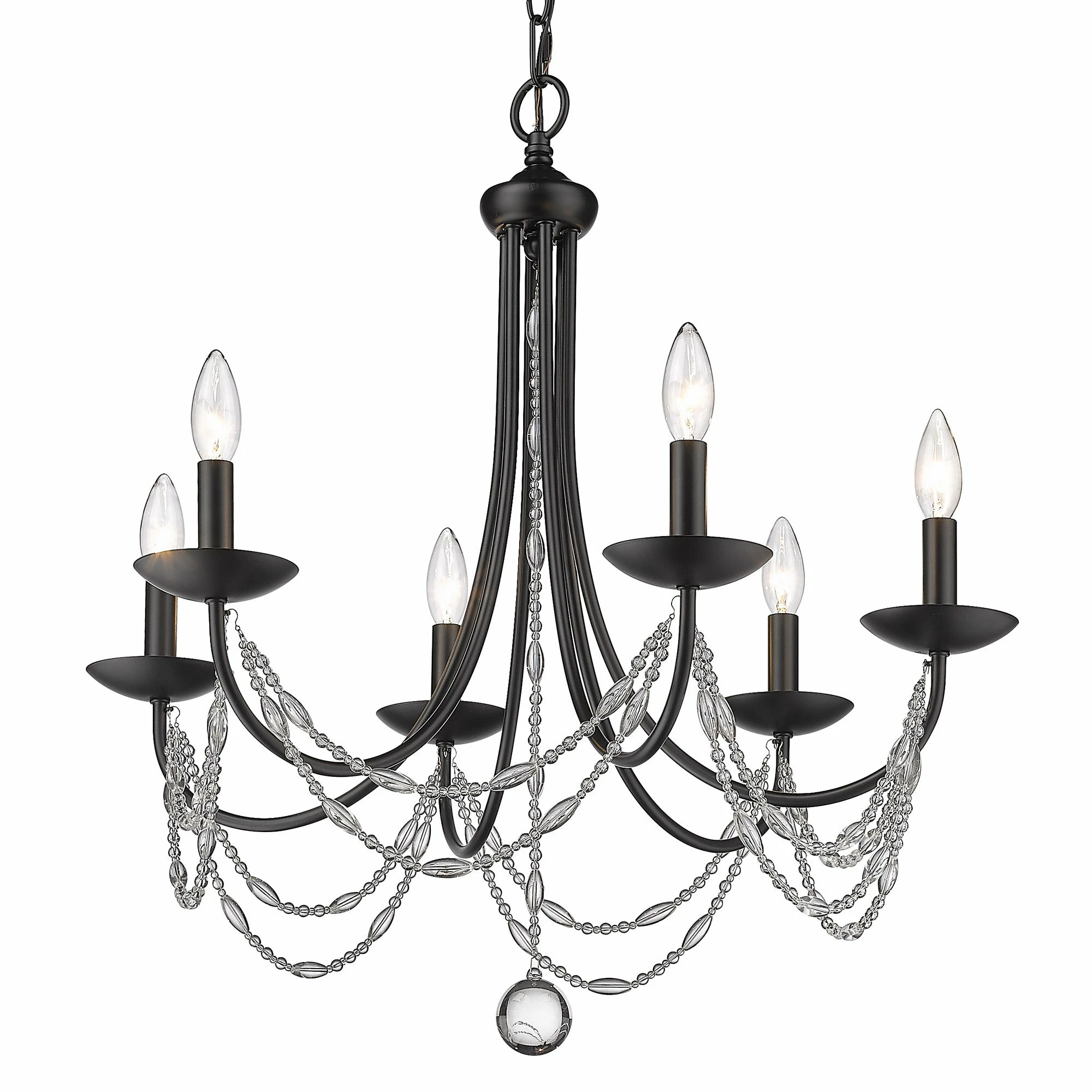 Cheap π Golden Lighting Mirabella 6 Light Chandelier - 25.5"x25.75" π 6 Cheap π Golden Lighting Mirabella 6 Light Chandelier - 25.5"x25.75" π - Image 4