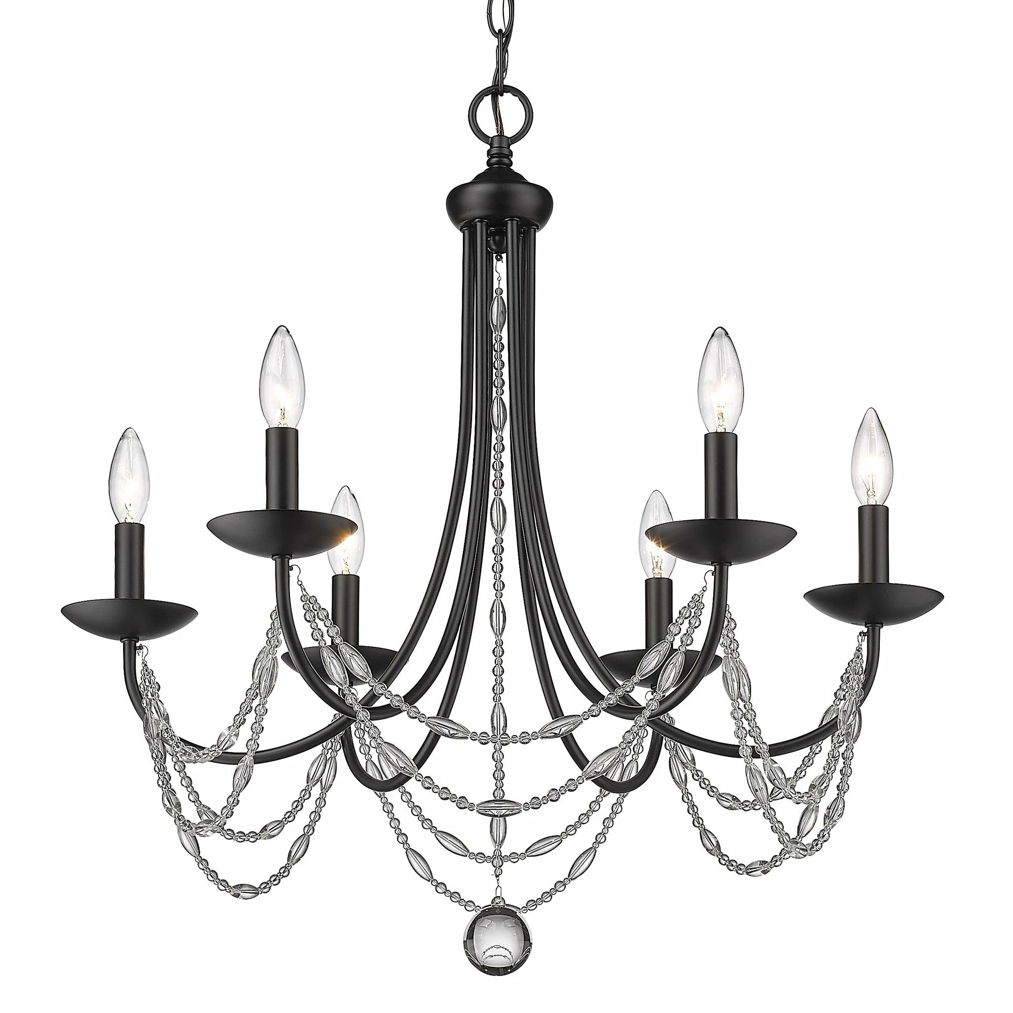 Cheap π Golden Lighting Mirabella 6 Light Chandelier - 25.5"x25.75" π 8 Cheap π Golden Lighting Mirabella 6 Light Chandelier - 25.5"x25.75" π - Image 6