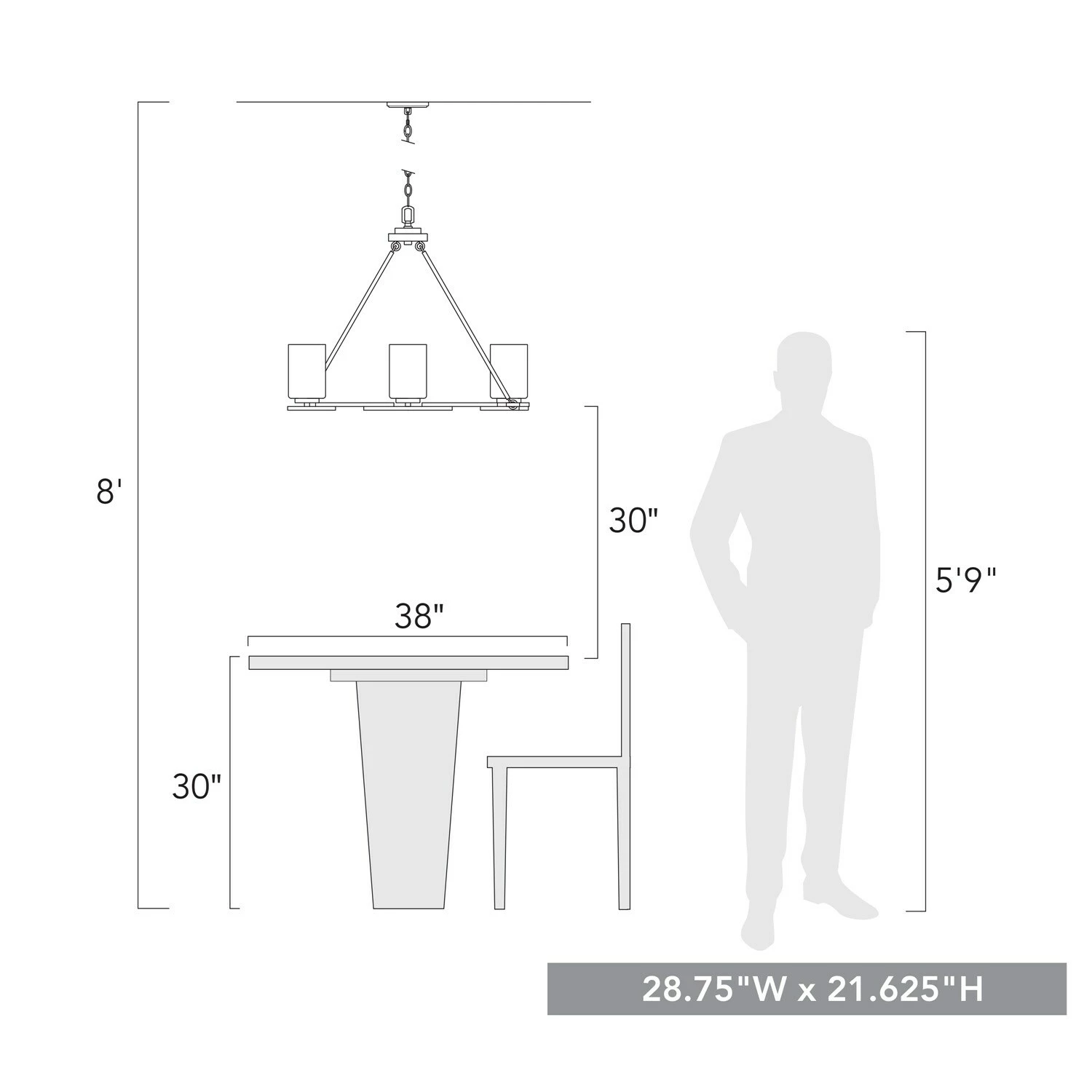 New π Golden Lighting Monroe 6 Light Chandelier In Black With Clear Glass π - Image 4