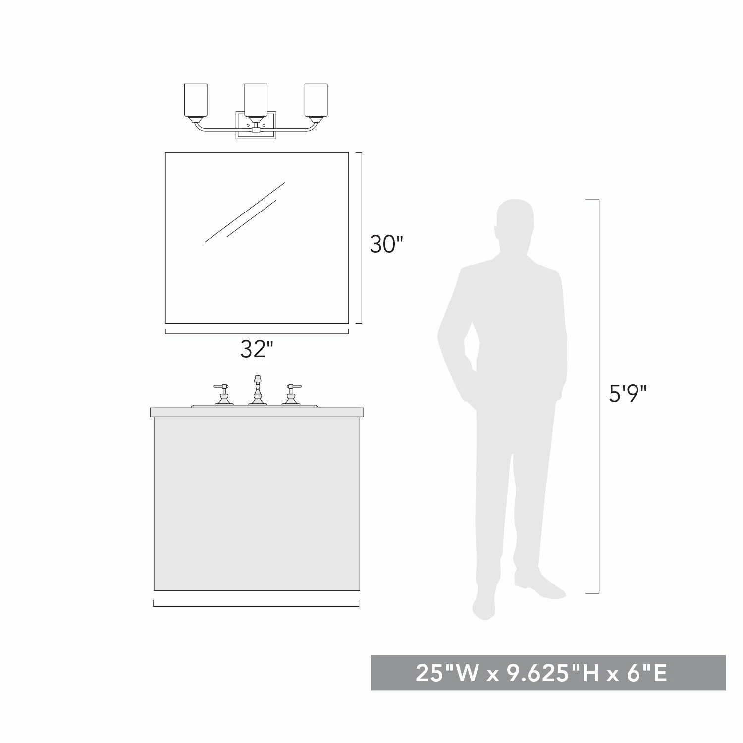 Outlet βοΈ Golden Lighting Ormond 3 Light Bath Vanity π 15 Outlet βοΈ Golden Lighting Ormond 3 Light Bath Vanity π - Image 13