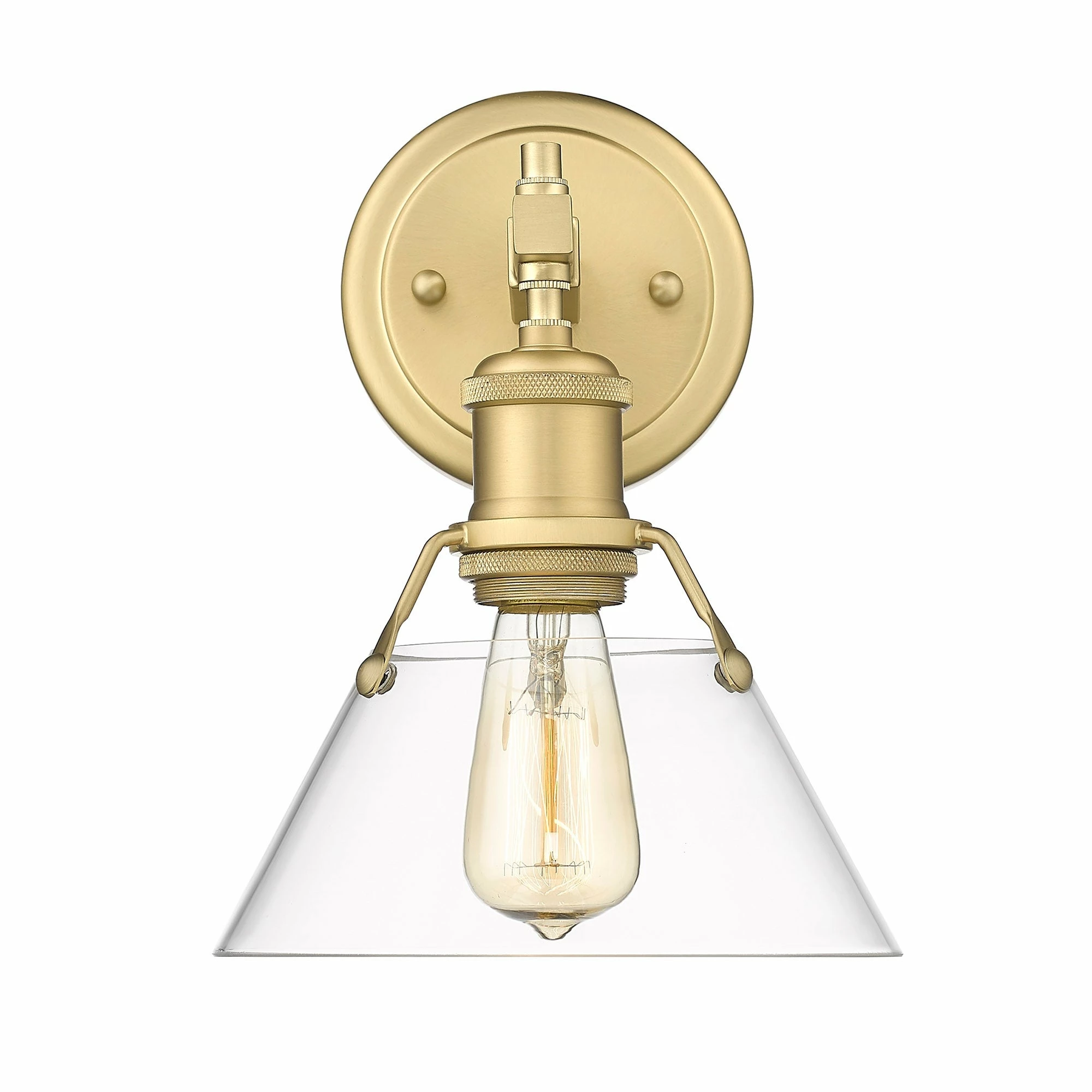 Hot Sale β€οΈ Golden Lighting Orwell 1 Light Bath Vanity Brushed Champagne Bronze With Clear Glass π― 4 Hot Sale β€οΈ Golden Lighting Orwell 1 Light Bath Vanity Brushed Champagne Bronze With Clear Glass π― - Image 2