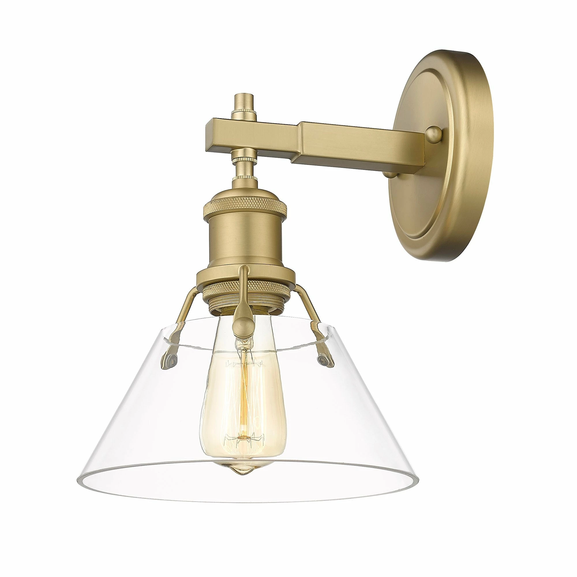 Hot Sale β€οΈ Golden Lighting Orwell 1 Light Bath Vanity Brushed Champagne Bronze With Clear Glass π― 5 Hot Sale β€οΈ Golden Lighting Orwell 1 Light Bath Vanity Brushed Champagne Bronze With Clear Glass π― - Image 3