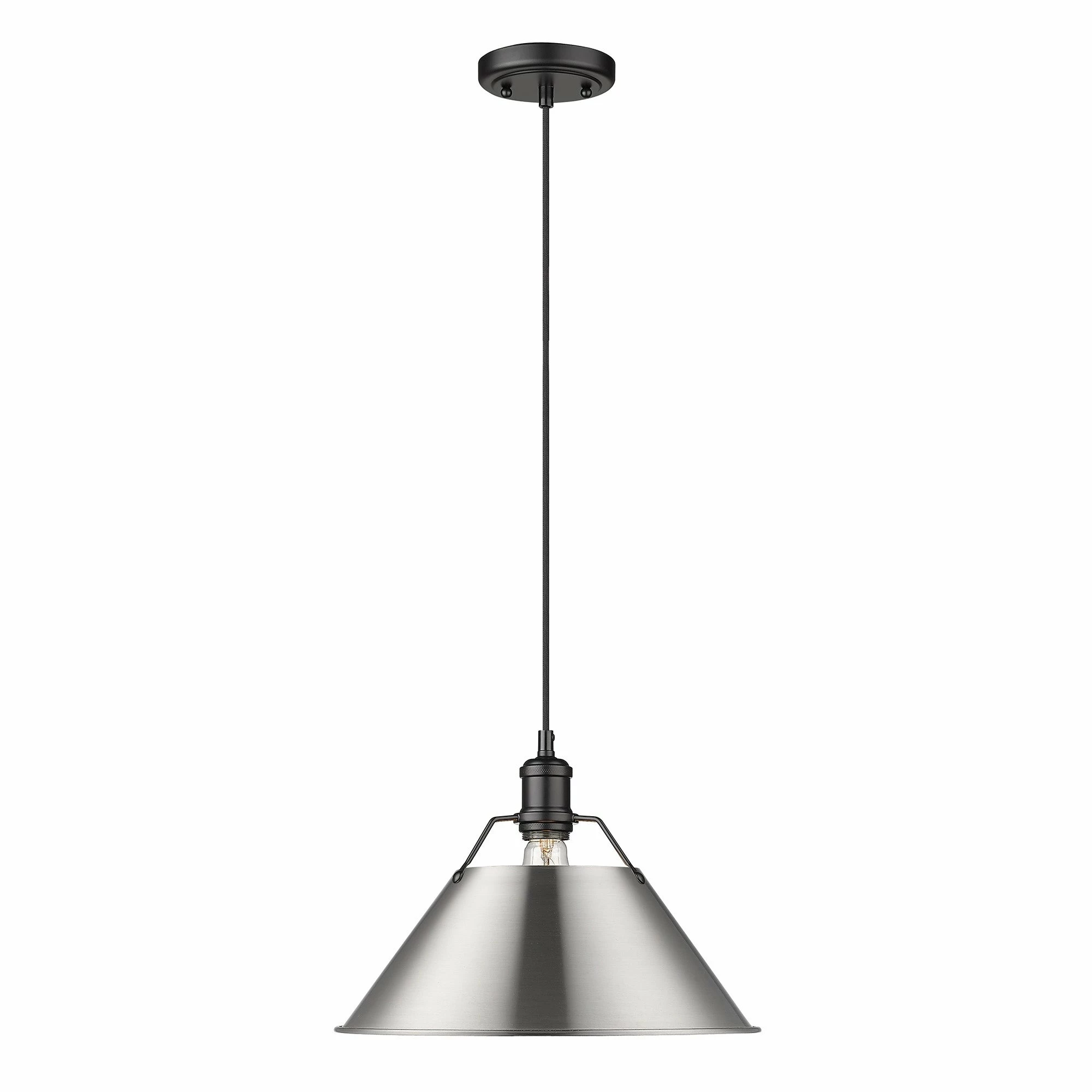 Cheap โ Golden Lighting Orwell 1 Light Pendant Matte Black With Matte Black Shade ๐ - Image 9