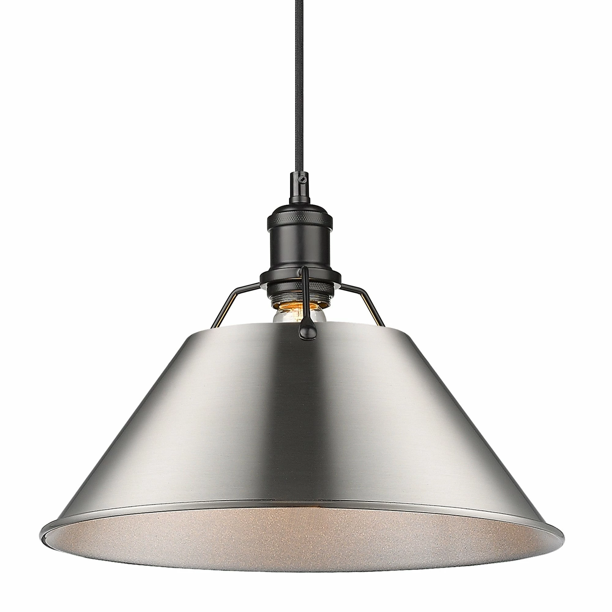 Cheap โ Golden Lighting Orwell 1 Light Pendant Matte Black With Matte Black Shade ๐ - Image 10