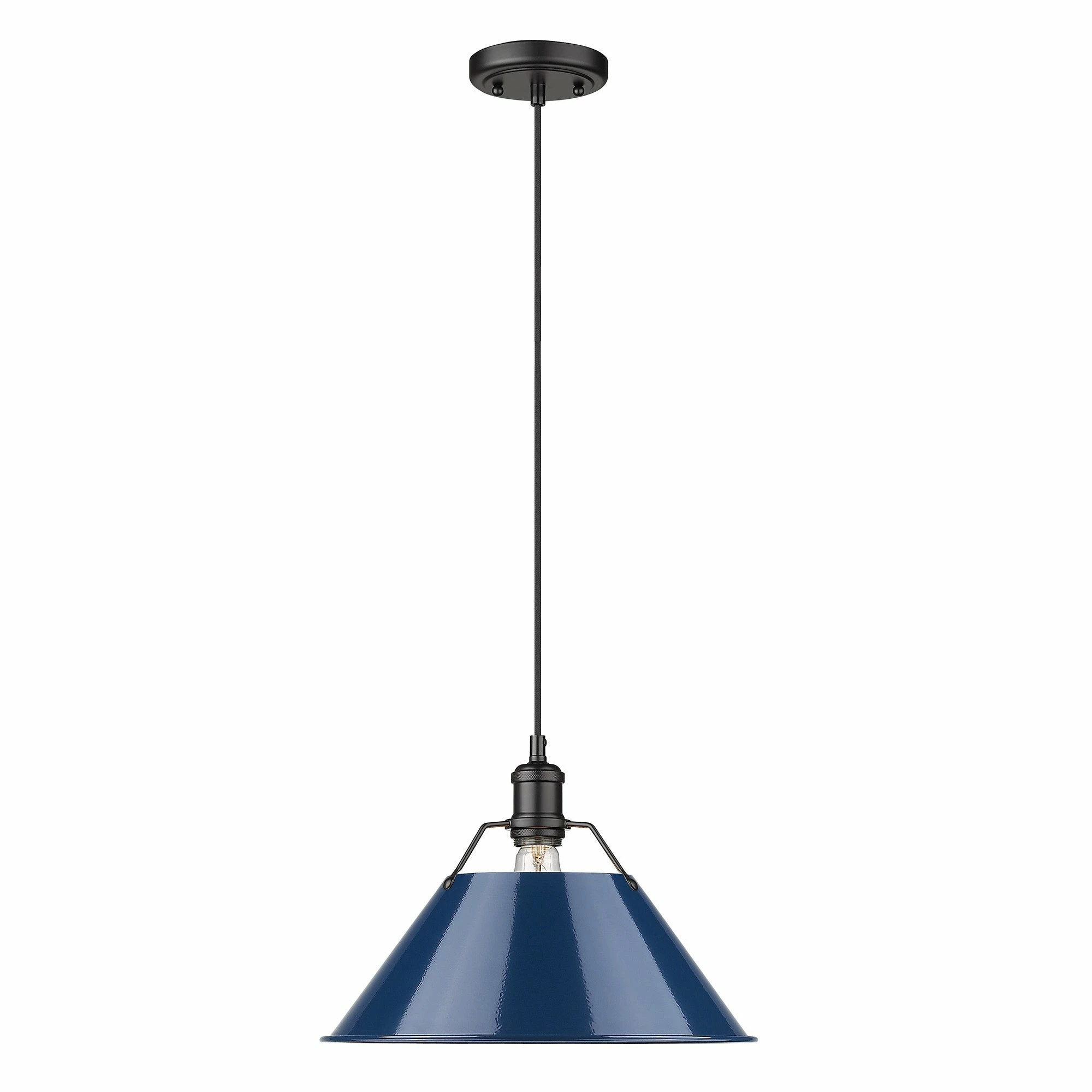Cheap โ Golden Lighting Orwell 1 Light Pendant Matte Black With Matte Black Shade ๐ - Image 7