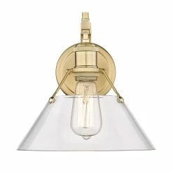 Top 10 🥰 Golden Lighting Orwell 1 Light Wall Sconce Brushed Champagne Bronze With Clear Glass 🔥